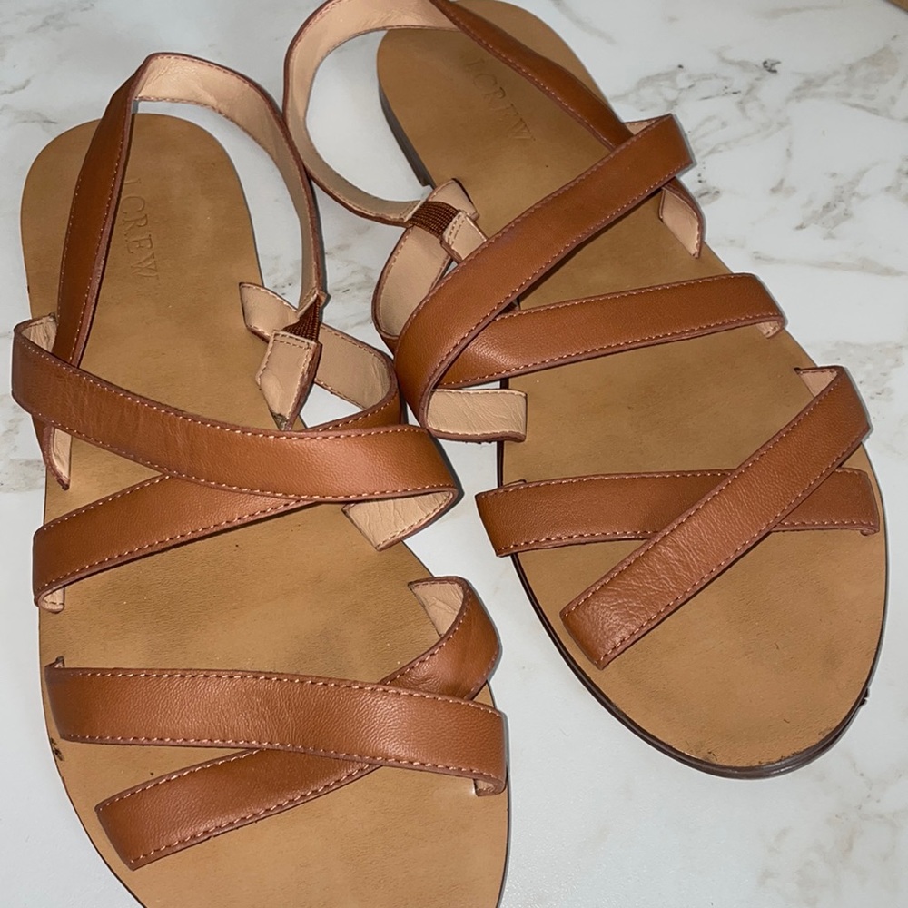 J crew tan sandals